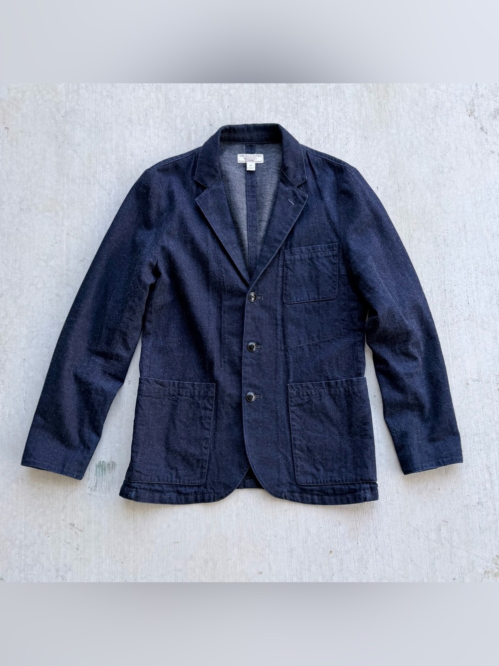 Wallace & Barnes Indigo Chore Blazer Men Size 36R Unstructered Utility